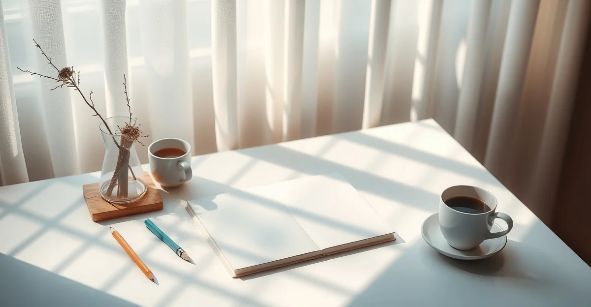 a cozy reading corner with warm blankets and tea