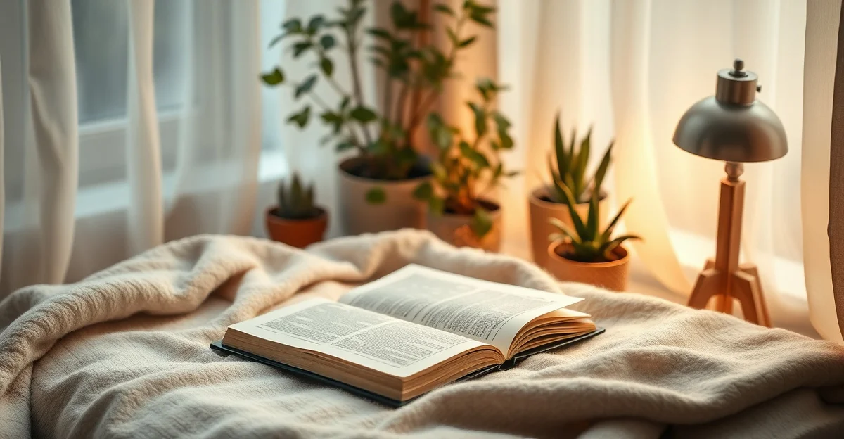 an open journal on a wooden desk with morning light