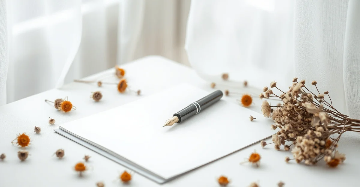 an open journal on a wooden desk with morning light