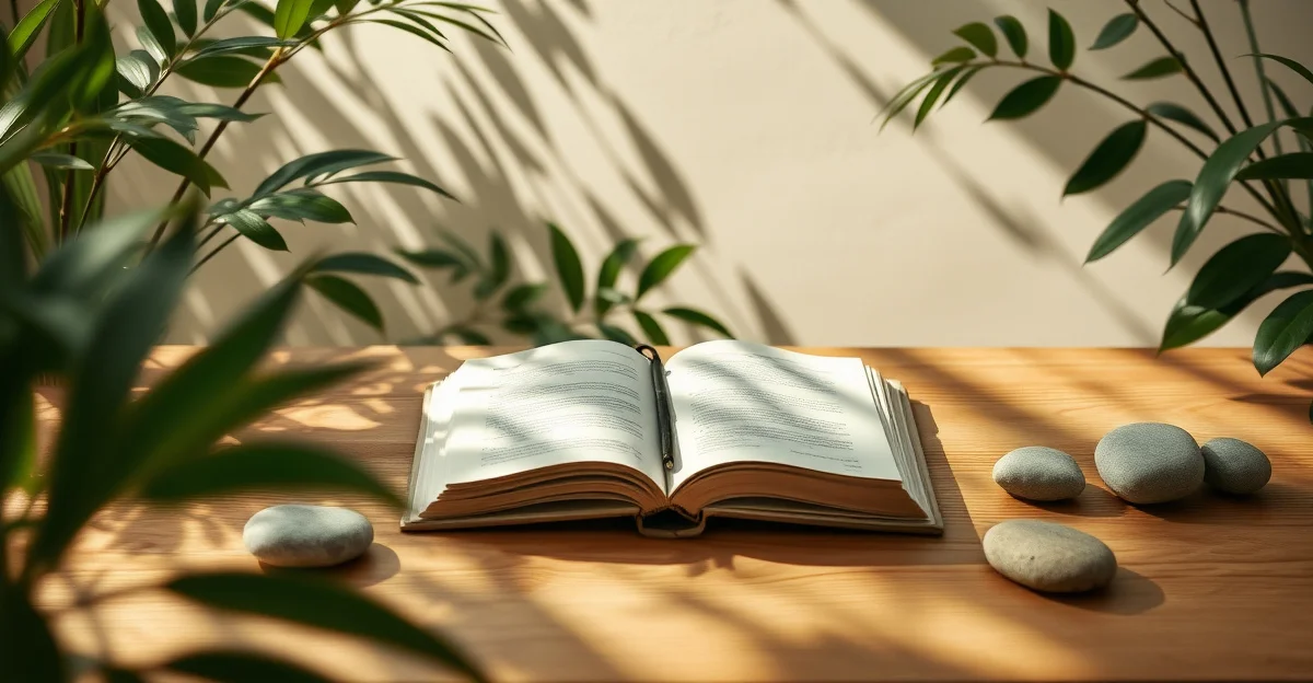 morning light filtering through a window onto an open journal