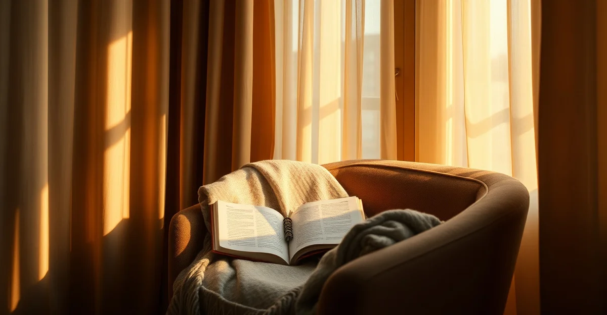 an open journal on a wooden desk with morning light