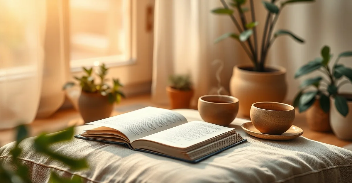 A peaceful moment of reflection by a window