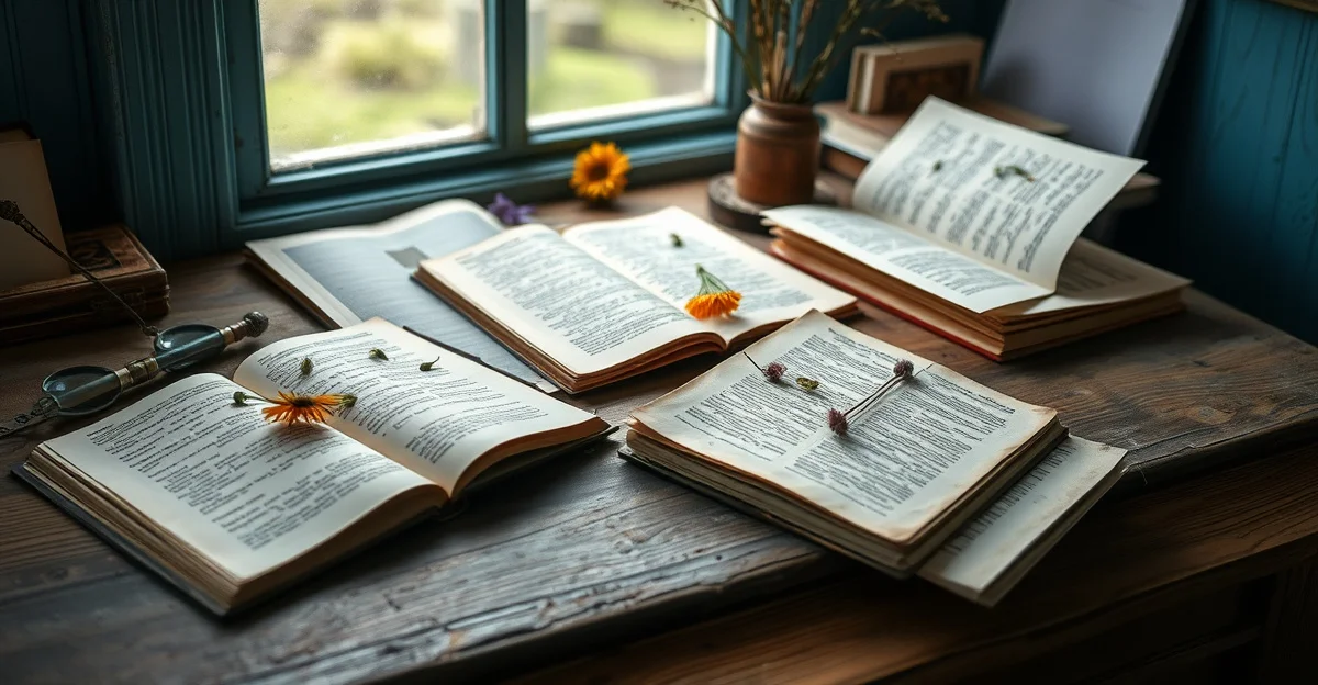 a cozy corner with a journal, pen, and warm tea