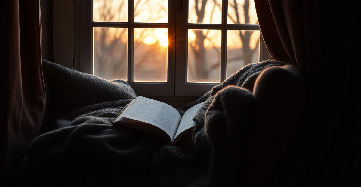 an open journal on a wooden desk with morning light