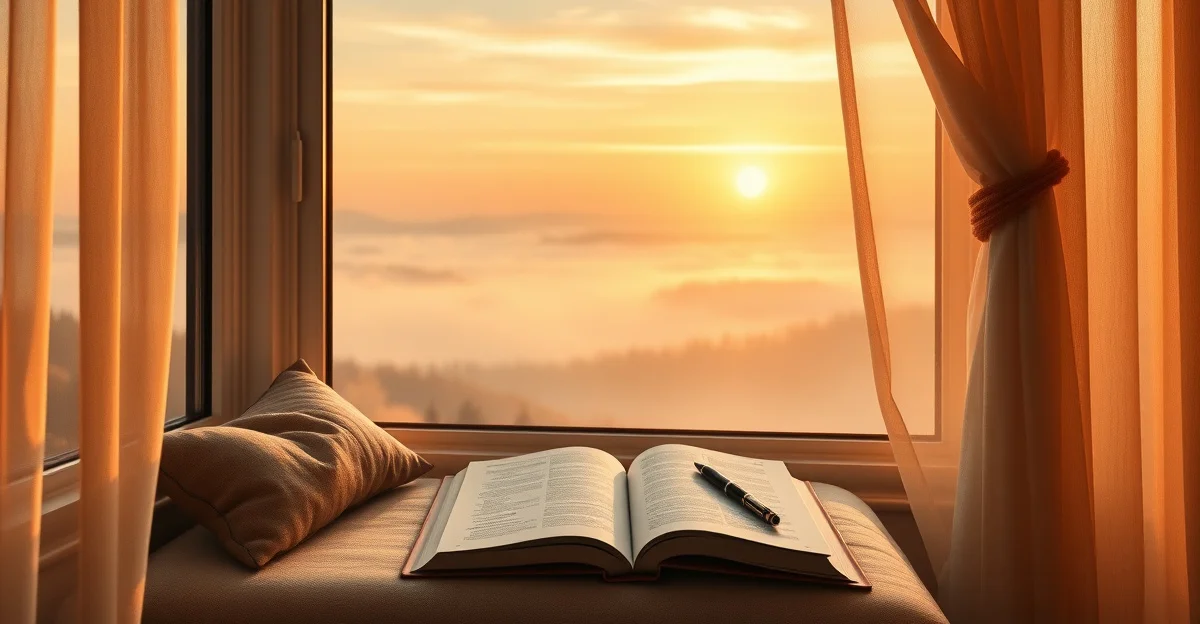 an open journal with a pen resting on childhood memories