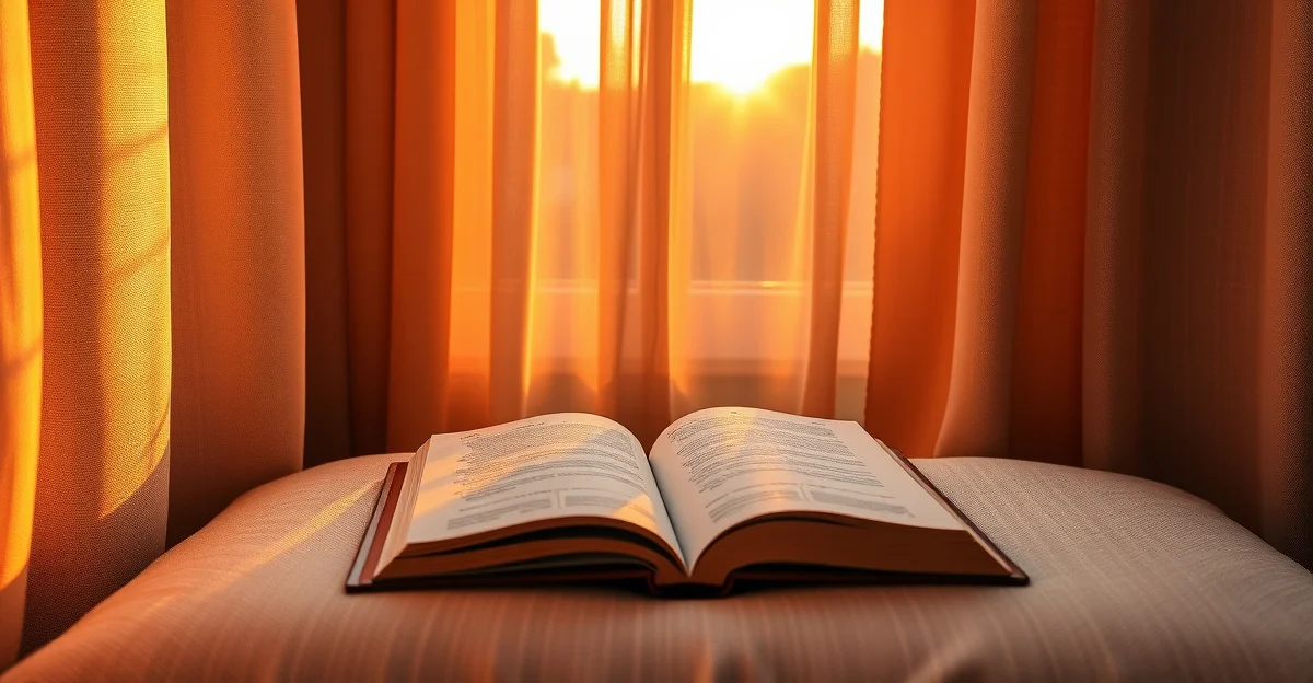 a cozy reading corner with warm blankets and a journal