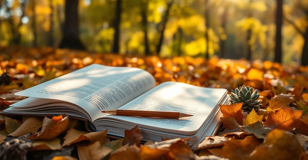 a quiet morning scene with an open journal and soft natural light