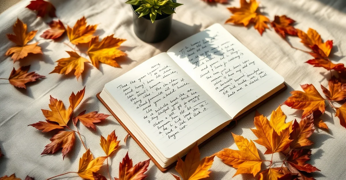 an open journal on a wooden desk with morning light