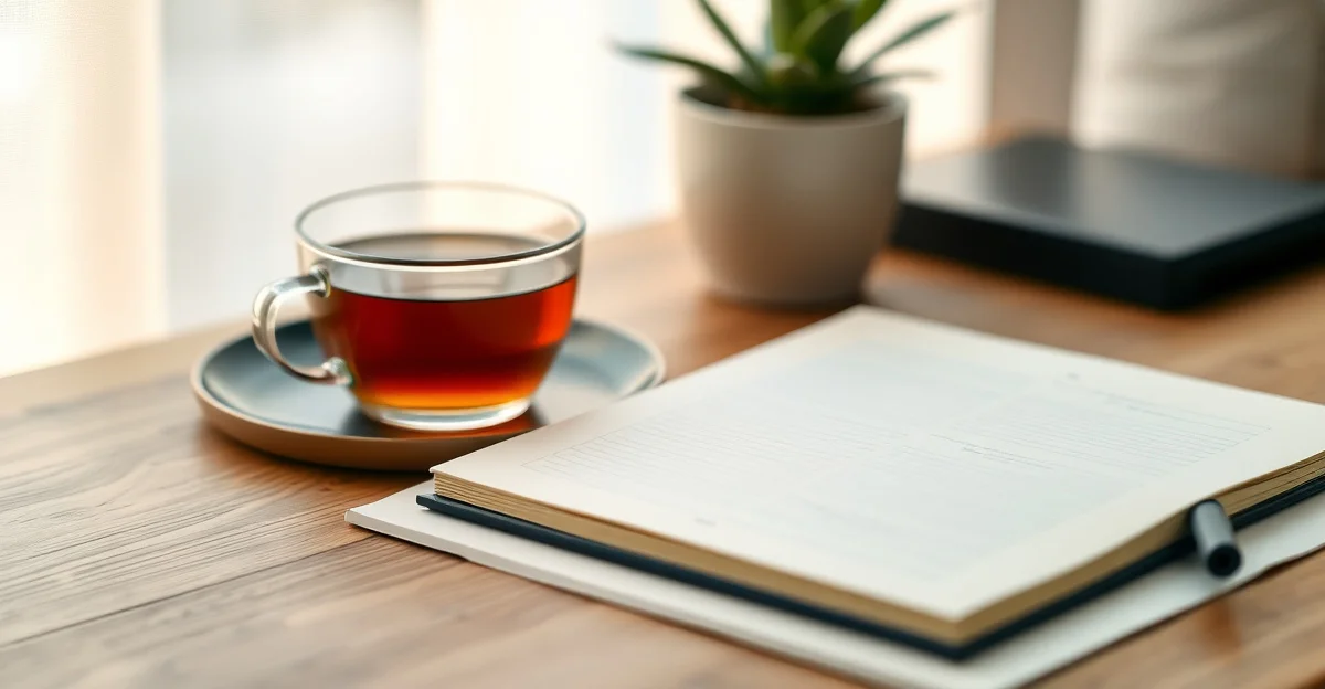 a cozy reading corner with warm blankets and tea