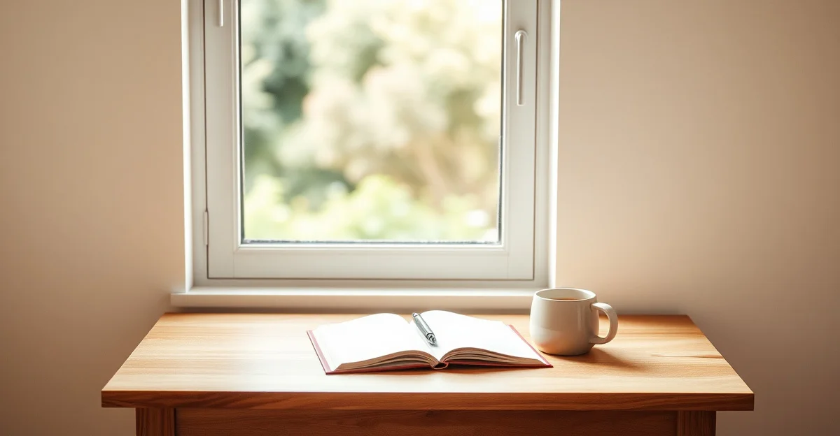 a cozy reading corner with warm blankets and tea