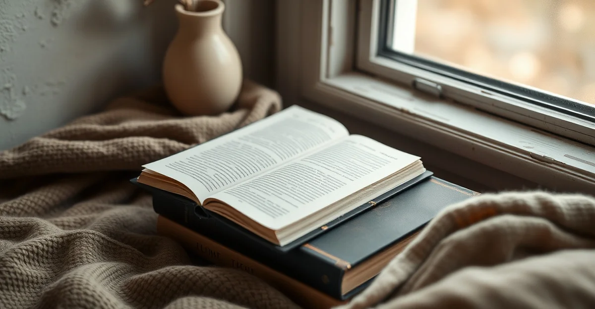 an open journal on a wooden desk with morning light